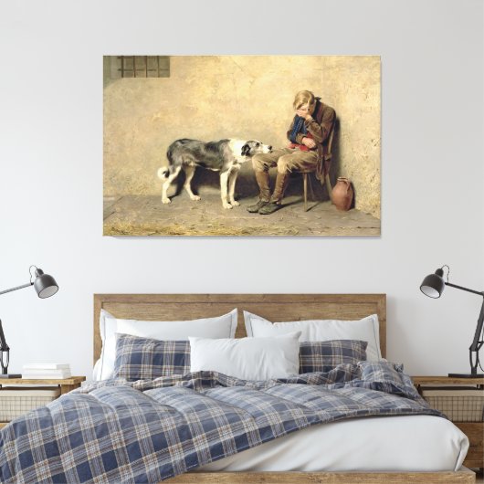 Briton Riviere - Trouw Canvas Afdruk (Insitu (Slaapkamer))