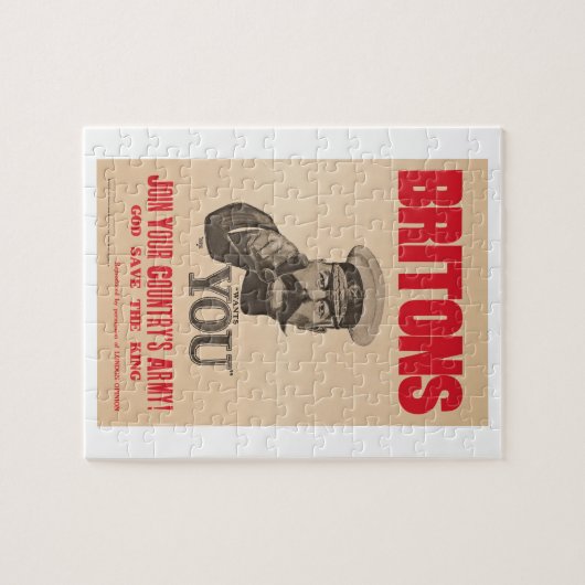 Britons Lord Kitchener wil je WWI Propaganda Legpuzzel (Horizontaal)