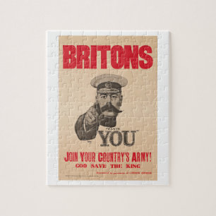 Britons Lord Kitchener wil je WWI Propaganda Legpuzzel