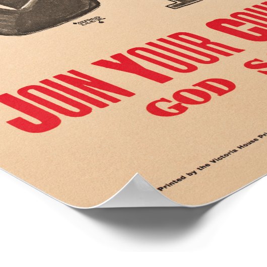 Britons Lord Kitchener wil je WWI Propaganda Poster (Hoek)