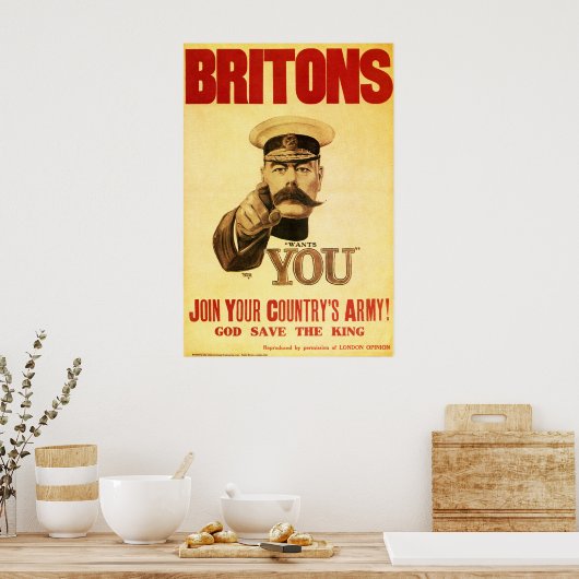 Britons wil je, Heer keuchener Poster (Keuken)