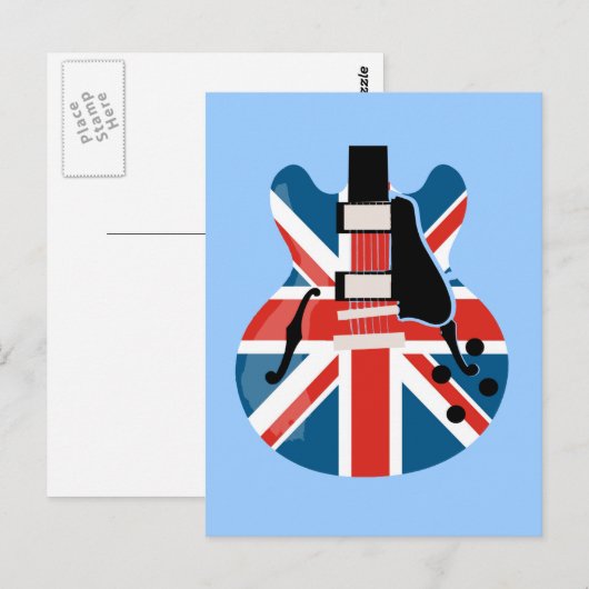 Britpop Guitar Briefkaart (Voorkant / Achterkant)