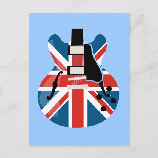 Britpop Guitar Briefkaart (Voorkant)