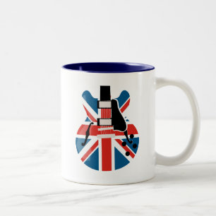 Britpop Guitar Tweekleurige Koffiemok