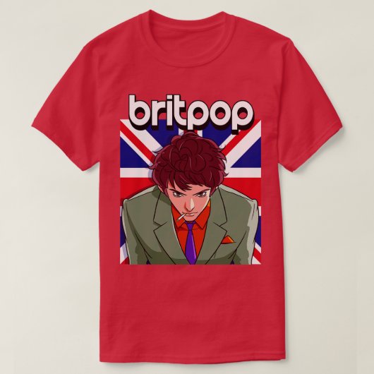 Britpop Mod Suit 90s Rock gitaar muziek liefhebber T-shirt (Design voorkant)