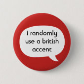 Brits accent ronde button 5,7 cm (Voorkant)