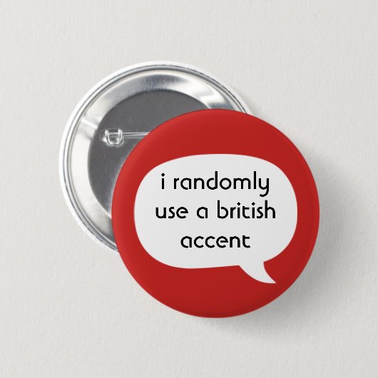 Brits accent ronde button 5,7 cm (Voorkant /achterkant)