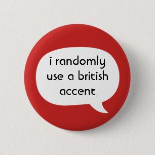 Brits accent ronde button 5,7 cm