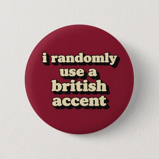 Brits accent ronde button 5,7 cm (Voorkant)