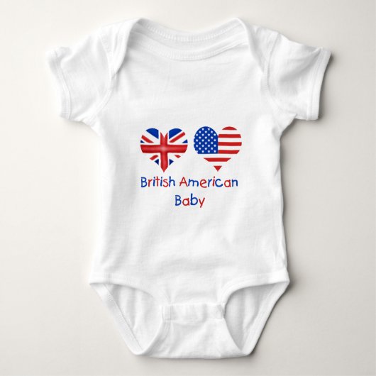 Brits Amerikaans Baby Romper (Voorkant)