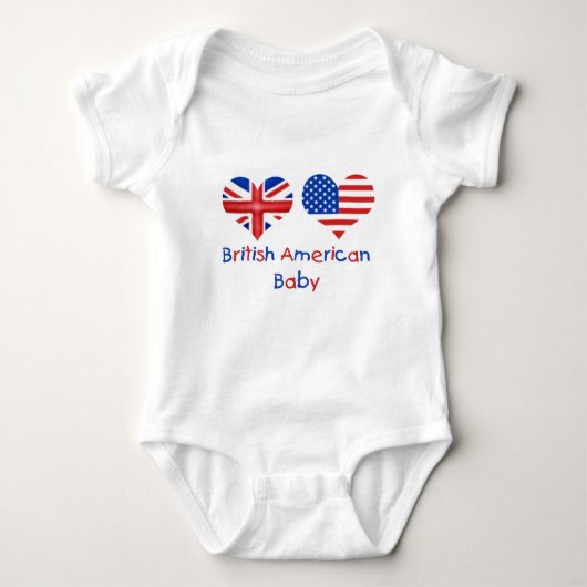 Brits Amerikaans Baby Romper (Voorkant)