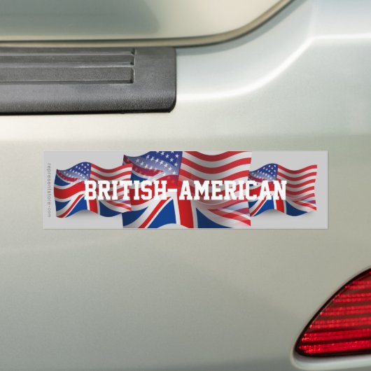 Brits-Amerikaanse golfvlag Bumpersticker (Op auto)