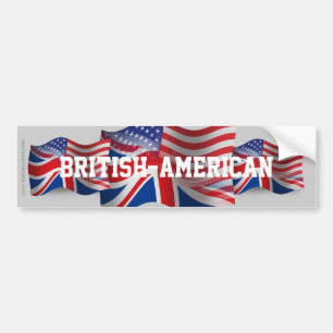 Brits-Amerikaanse golfvlag Bumpersticker