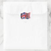 Brits-Amerikaanse golfvlag Hart Sticker (Tas)