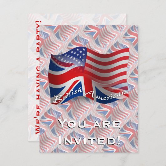 Brits-Amerikaanse golfvlag Kaart (Voorkant / Achterkant)