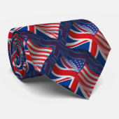 Brits-Amerikaanse golfvlag Stropdas (Opgerold)