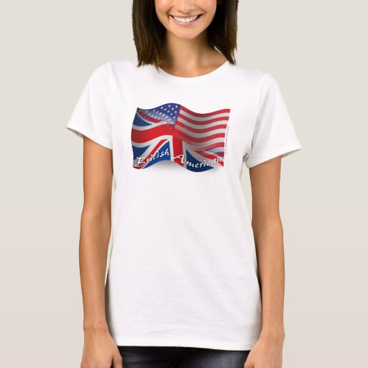Brits-Amerikaanse golfvlag T-shirt (Voorkant)