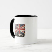 Brits Amerikaanse mok, UK USA dubbel staatsburger Mok (Voorkant links)