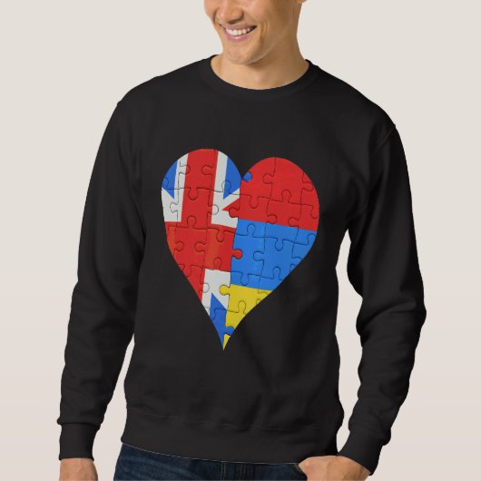 Brits Armeens Vlag Heart Trui (Voorkant)