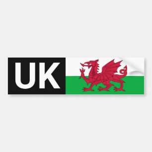 Brits auto Sticker & Wales reizen naar het buitenl