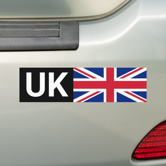 Brits autoticker en Brits reizen naar het buitenla Bumpersticker (Op auto)