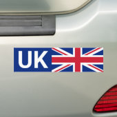 Brits autoticker en Brits reizen naar het buitenla Bumpersticker (Op auto)