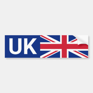 Brits autoticker en Brits reizen naar het buitenla Bumpersticker