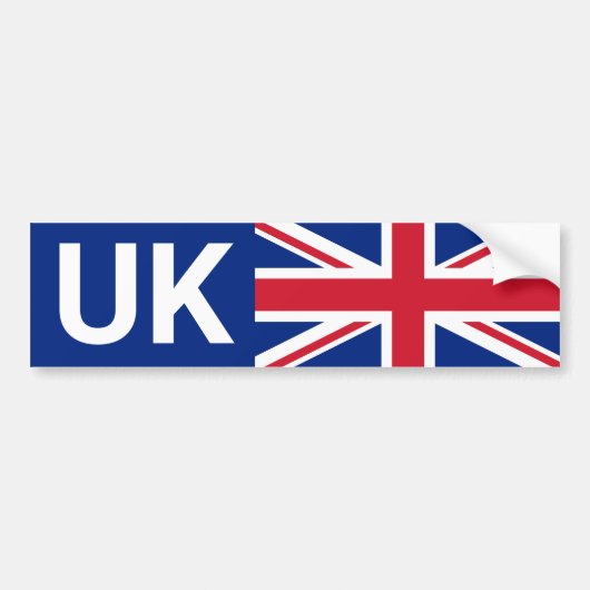 Brits autoticker en Brits reizen naar het buitenla Bumpersticker (Voorkant)