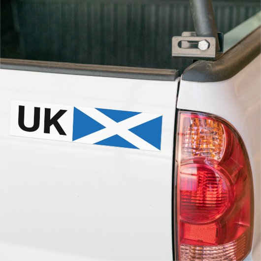 Brits autoticker & Schotse chauffeurs reizen naar Bumpersticker (Op Truck)