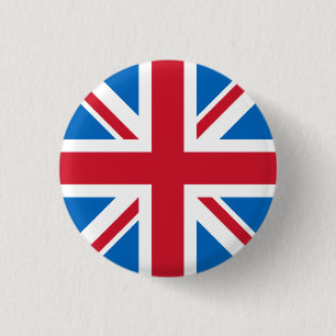Brits badge - Unievaartuig met Schots blauw Ronde Button 3,2 Cm