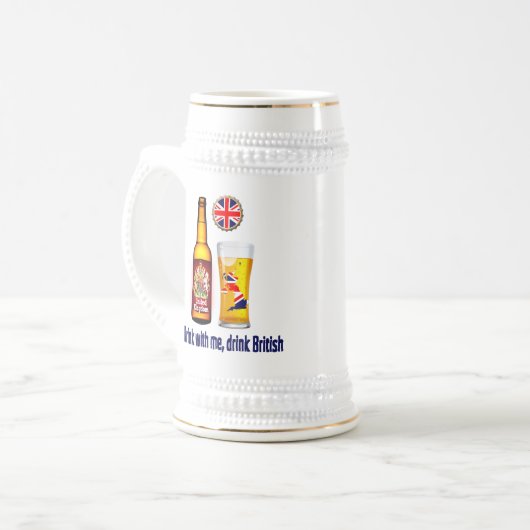 Brits bier stein bierpul (Voorkant links)