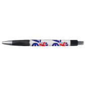 Brits Blauw LIEFDE Getegeld VK Hart Vlag Pen (Voorkant)