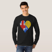 Brits Bosnisch vlaggenschip T-shirt (Voorkant volledig)