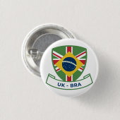 Brits-Braziliaans Ronde Button 3,2 Cm (Voorkant /achterkant)