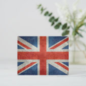 Brits briefkaart met vlag retro-stijl van de Brits (Staand voorkant)