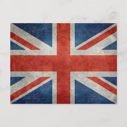 Brits briefkaart met vlag retro-stijl van de Brits (Voorkant)