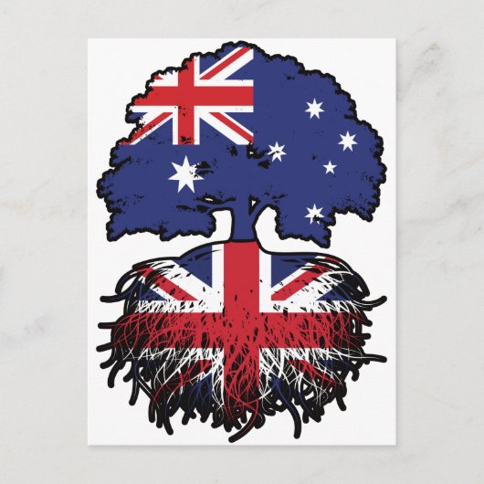 Brits Brits Australisch - Australisch - Boom - Roo Briefkaart (Voorkant)