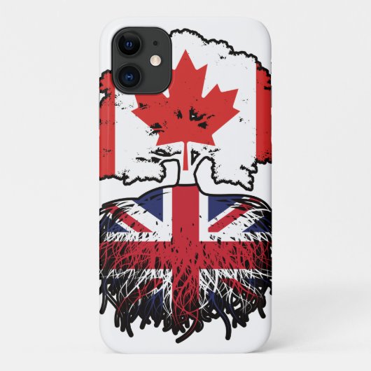 Brits - Brits - Canadese vlag voor boomstammen Case-Mate iPhone Case (Achterkant)