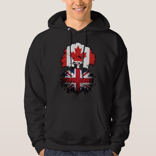 Brits - Brits - Canadese vlag voor boomstammen Hoodie (Voorkant)