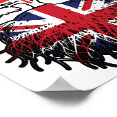 Brits - Brits - Canadese vlag voor boomstammen Poster (Hoek)