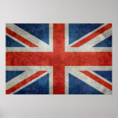 Brits Brits EU-vlag - retro-stijl kunstdruk Poster (Voorkant)