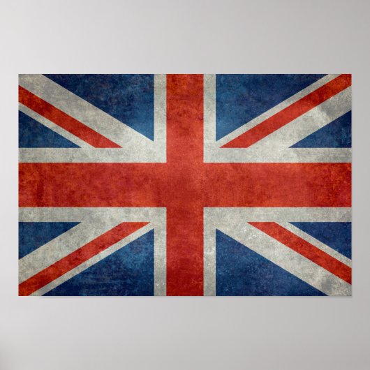 Brits Brits EU-vlag - retro-stijl kunstdruk Poster (Voorkant)