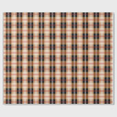 Brits bruine en zwarte tartan cadeaupapier (Vlak)