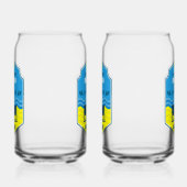 Brits cadeau met strandthema blikvorm glas (Rechts)