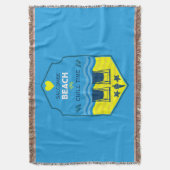 Brits cadeau met strandthema deken (Voorkant Verticaal)