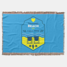 Brits cadeau met strandthema deken