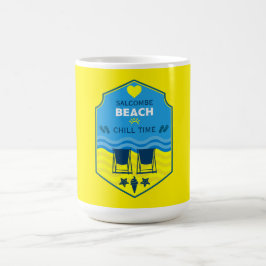 Brits cadeau met strandthema koffiemok