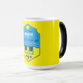 Brits cadeau met strandthema magische mok (Voorkant rechts)