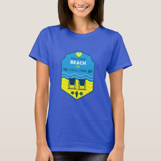 Brits cadeau met strandthema t-shirt (Voorkant)