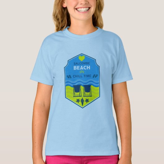 Brits cadeau met strandthema t-shirt (Voorkant)